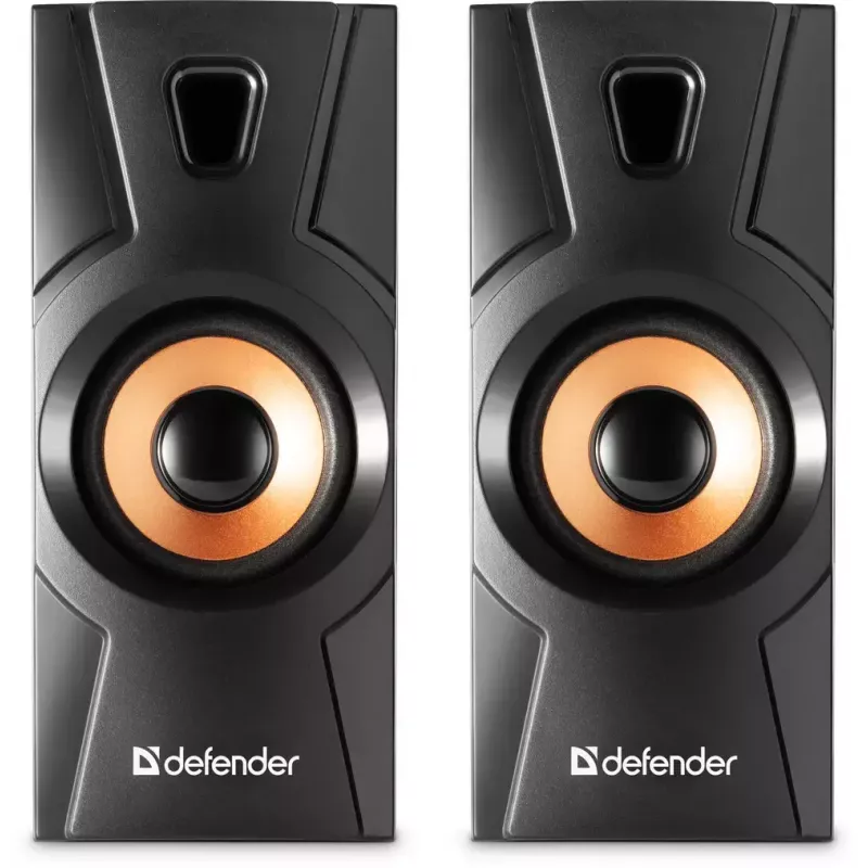 Altifalante de secretária com fios DEFENDER Aurora S8 — 2.0, 8 W RMS, alimentação USB, 3,5 mm, preto