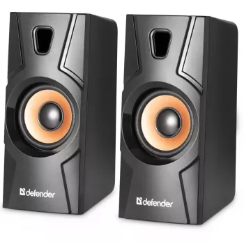 Altifalante de secretária com fios DEFENDER Aurora S8 — 2.0, 8 W RMS, alimentação USB, 3,5 mm, preto