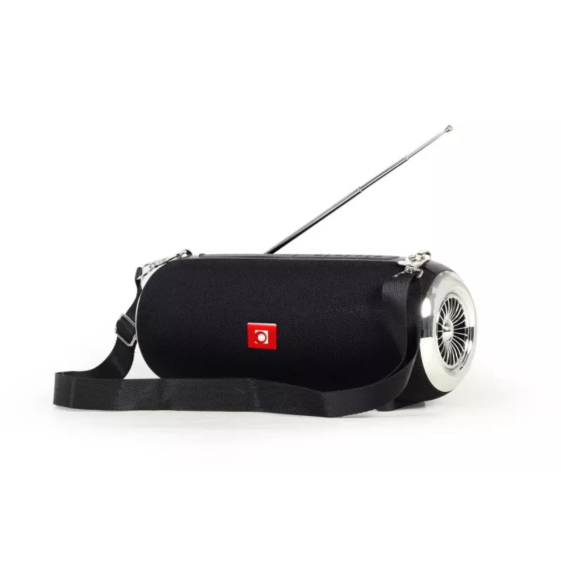 Altifalante portátil BT GEMBIRD com rádio FM e antena - preto