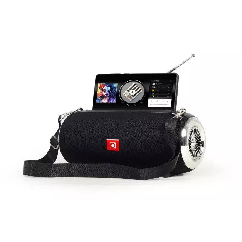 Altifalante portátil BT GEMBIRD com rádio FM e antena - preto