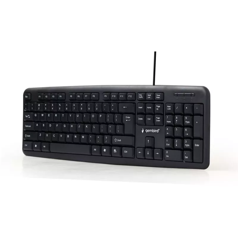 GEMBIRD KB-U-103 Standard - Teclado - com fios USB - preto - Qwerty US/Int'l