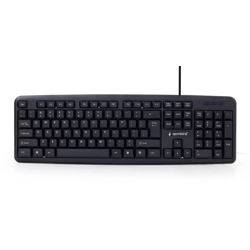 GEMBIRD KB-U-103 Standard - Teclado - com fios USB - preto - Qwerty US/Int'l