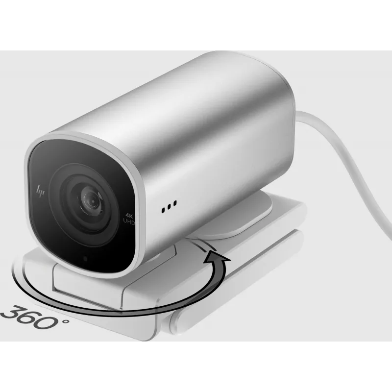 Webcam de streaming HP 960 4K, 8 MP, 3840 x 2160 píxeis, 4K Ultra HD, 30 fps, 5x, casa