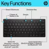 Teclado HP 350 compacto multi-dispositivo Bluetooth, sem fios, Bluetooth, mecânico, QWERTY, preto
