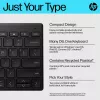 Teclado HP 350 compacto multi-dispositivo Bluetooth, sem fios, Bluetooth, mecânico, QWERTY, preto
