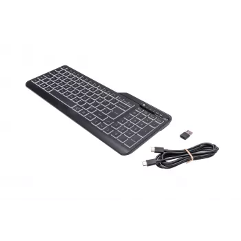 Teclado HP 400 com fios e retroiluminação, tamanho completo (100%), cabo, USB, mecânico, QWERTY, preto