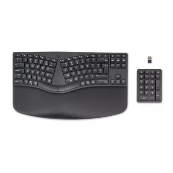 Teclado HP 960 ergonómico sem fios, formato completo (100%), sem fios, RF sem fios + Bluetooth, membrana, QWERTZ, preto