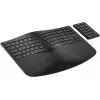 Teclado HP 965 ergonómico sem fios, formato completo (100%), sem fios, RF sem fios + Bluetooth, membrana, QWERTY, preto