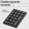 Teclado HP 965 ergonómico sem fios, formato completo (100%), sem fios, RF sem fios + Bluetooth, membrana, QWERTY, preto