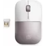 Rato sem fios HP Z3700 – branco/rosa, ambidestro, RF sem fios, 1200 dpi, rosa, branco