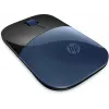 Rato sem fios HP Z3700, ambidestro, LED azul, RF sem fios, 1200 DPI, preto, azul