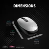 Rato Bluetooth HP 240 Pike Silver, ambidestro, ótico, Bluetooth, 1600 DPI, prateado