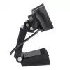 Manhattan Webcam USB, dois megapixels (preço especial), 1080p Full HD, USB-A, microfone integrado, base de fixação ajustável, 30 imagens por segundo, preto, três anos de garantia, caixa