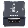 Repetidor AV Manhattan Repetidor HDMI 4K@60Hz, 1xHDMI entrada/saída, largura de banda de 600 MHz, até 40 m, alimentação Micro-USB, preto