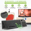 Techly ICTB9801TB Teclado Universal RF Wireless + Bluetooth QWERTY US English Preto
