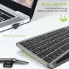 Techly ICTB9801TB Teclado Universal RF Wireless + Bluetooth QWERTY US English Preto