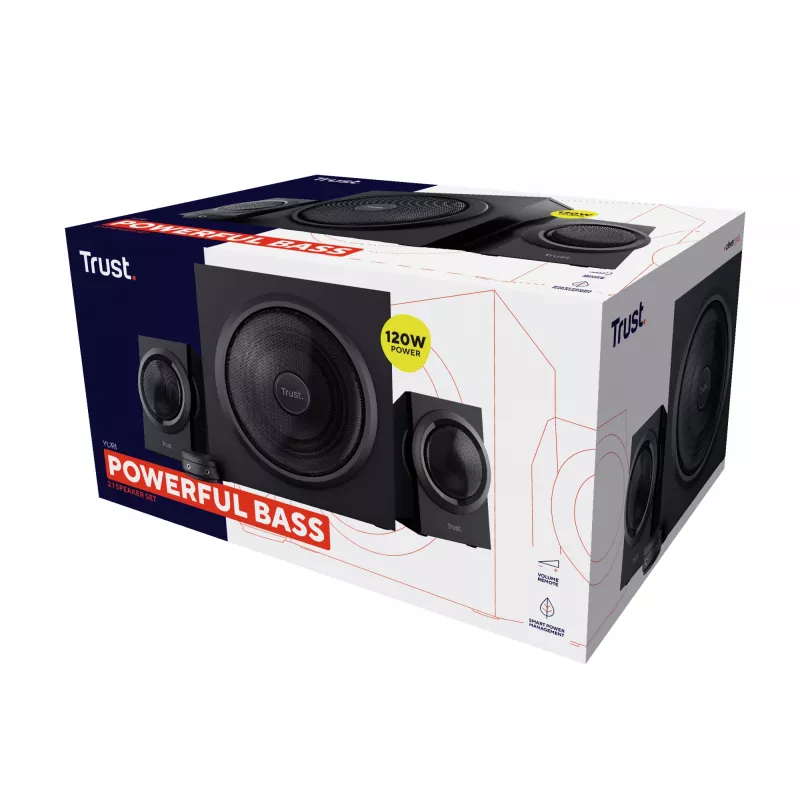 Conjunto de altifalantes Trust Yuri 60 W Universal Preto 2.1 canais 1 via 15 W