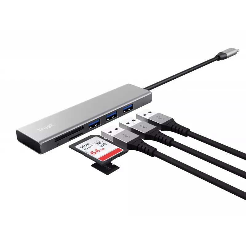 Trust Halyx USB 3.2 Gen 1 (3.1 Gen 1) Type-C 104 Mbit/s Alumínio