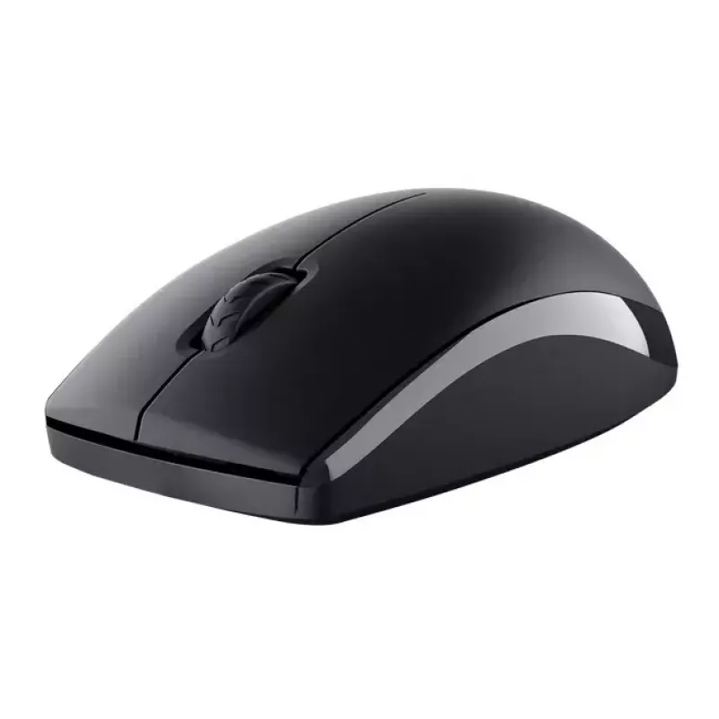Conjunto de teclado e rato sem fios TRUST Primo — Teclado Full-Size QWERTY US-Inglês, recetor RF USB-A, rato ótico 1200 DPI, Preto