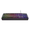 Teclado Gaming com fios TRUST GXT 836 Evocx USB QWERTY US-Inglês, iluminação RGB, apoio de pulso, 114 teclas, layout 110%