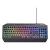 Teclado Gaming com fios TRUST GXT 836 Evocx USB QWERTY US-Inglês, iluminação RGB, apoio de pulso, 114 teclas, layout 110%