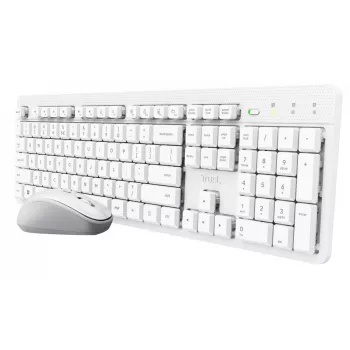 Trust Ody II Teclado Rato incluído Home/Office RF Wireless QWERTY US-Inglês Branco