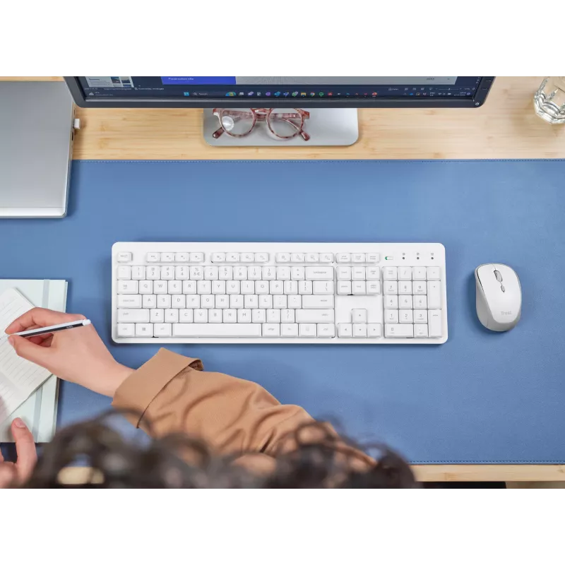 Trust Ody II Teclado Rato incluído Home/Office RF Wireless QWERTY US-Inglês Branco