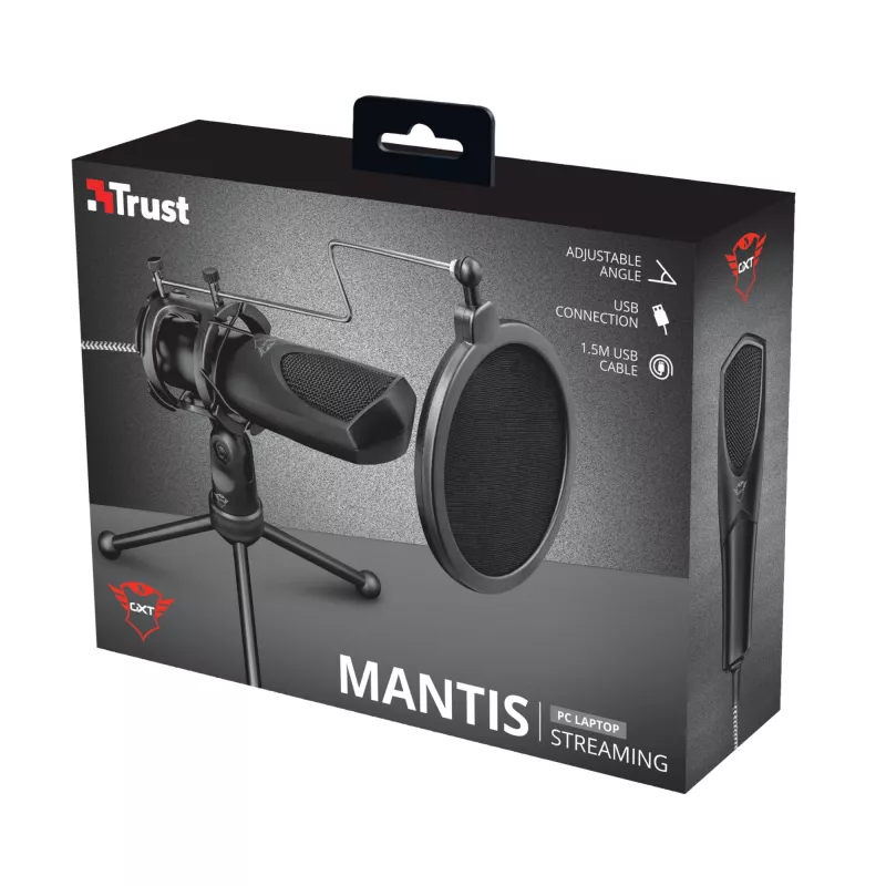 Trust GXT 232 Mantis Preto Microfone para PC