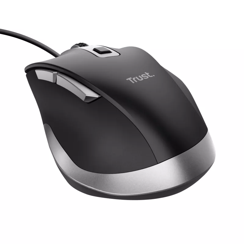 Trust Fyda Rato com fios, Destro, Ótico, USB Type-A, 5000 dpi, Preto