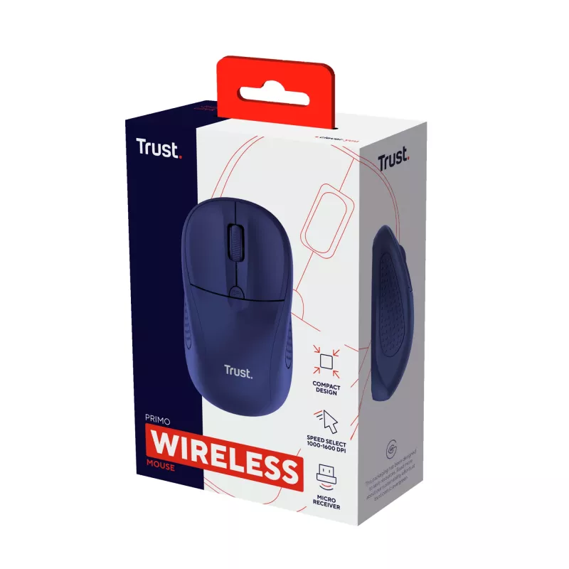 Trust Primo Rato Travel ambidestro RF Wireless Ótico 1600 DPI