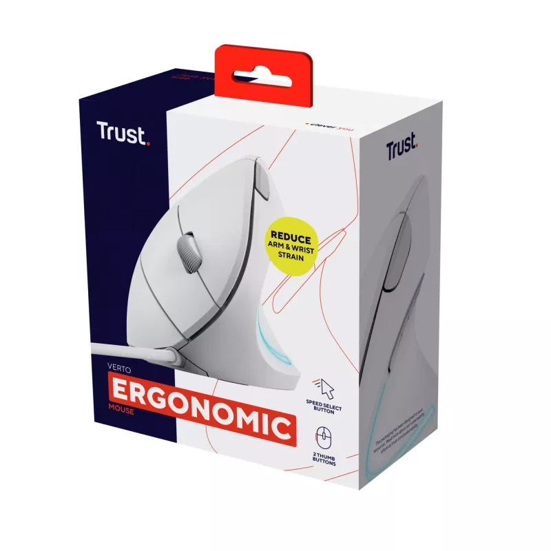 Trust Verto Rato Escritório Destro USB Type-A Ótico 1600 DPI