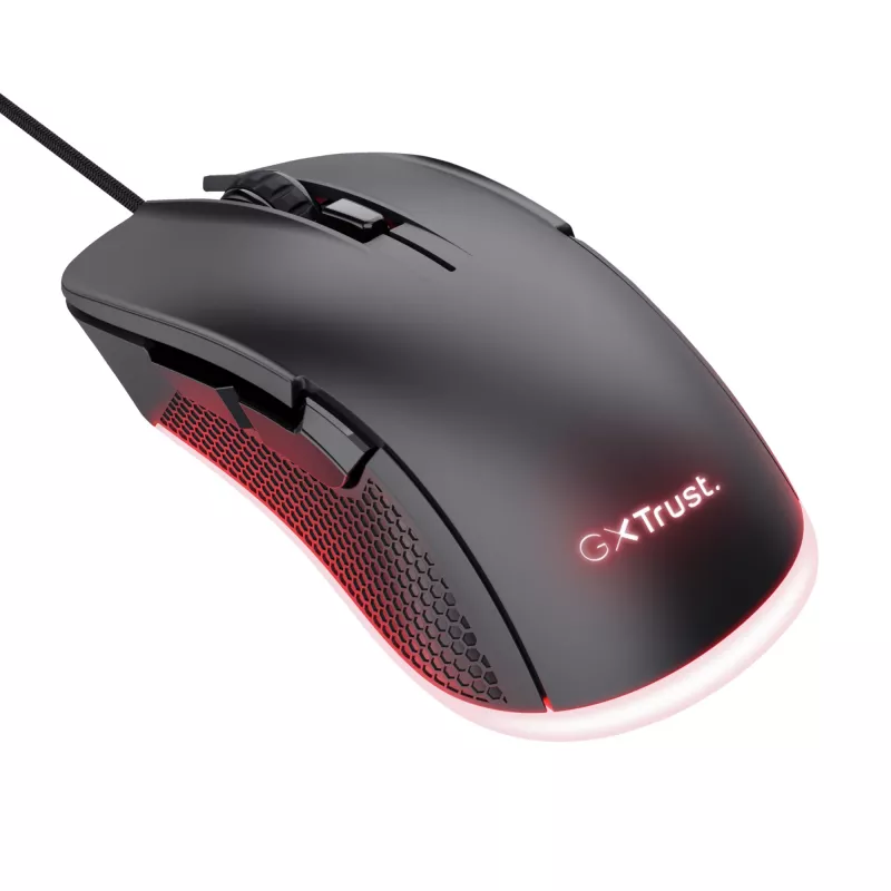 Trust GXT 922 YBAR Rato Gaming para destros, USB Type-A, ótico, 7200 DPI