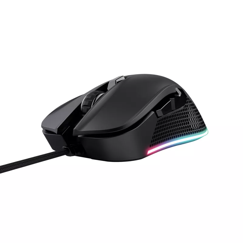 Trust GXT 922 YBAR Rato Gaming para destros, USB Type-A, ótico, 7200 DPI