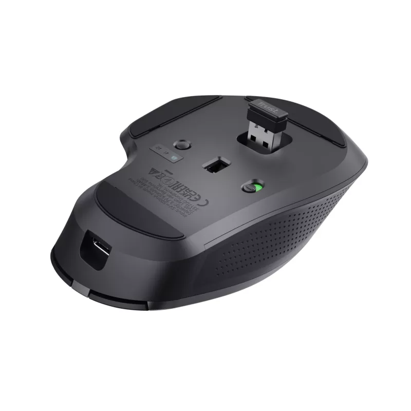 Rato Trust Ozaa+ Escritório Mão direita RF Wireless + Bluetooth 3200 DPI