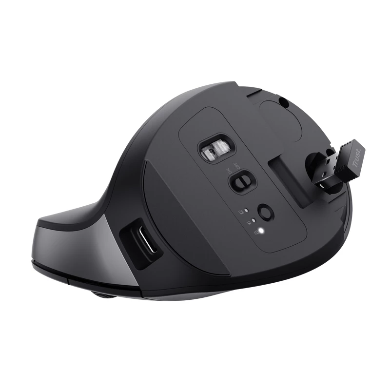Rato Trust Bayo+ Escritório Mão direita RF Wireless + Bluetooth Ótico 2400 DPI