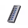 Unitek H1314A01-EU hub USB-A 3.0 de 5 Gbps, 7x USB-A 3.0 com interruptores