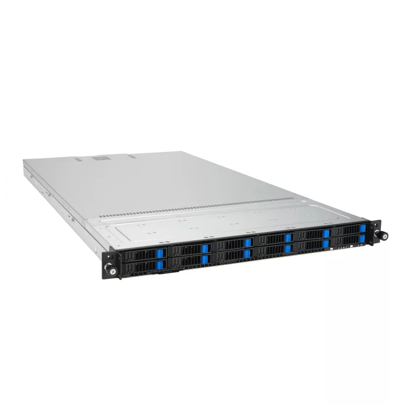 ASUS RS700A-E12-RS12U Socket SP5 Rack (1U) preto, aço