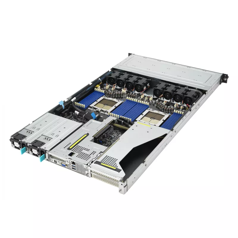 ASUS RS700A-E12-RS12U Socket SP5 Rack (1U) preto, aço