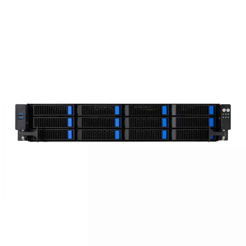 ASUS RS521A-E12-RS12U Socket SP5 Rack (2U) preto, prateado