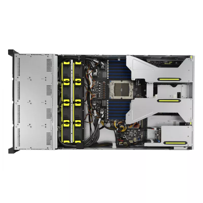 ASUS RS521A-E12-RS12U Socket SP5 Rack (2U) preto, prateado