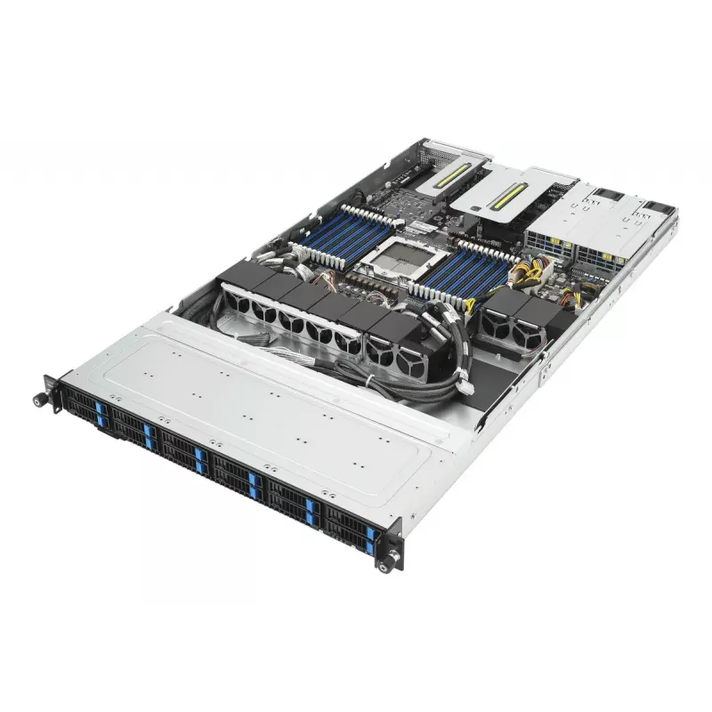 Servidor Rack (1U) ASUS RS501A‑E12‑RS12U — LGA 6096, DDR5 até 3 TB, 24 DIMM, 1600W