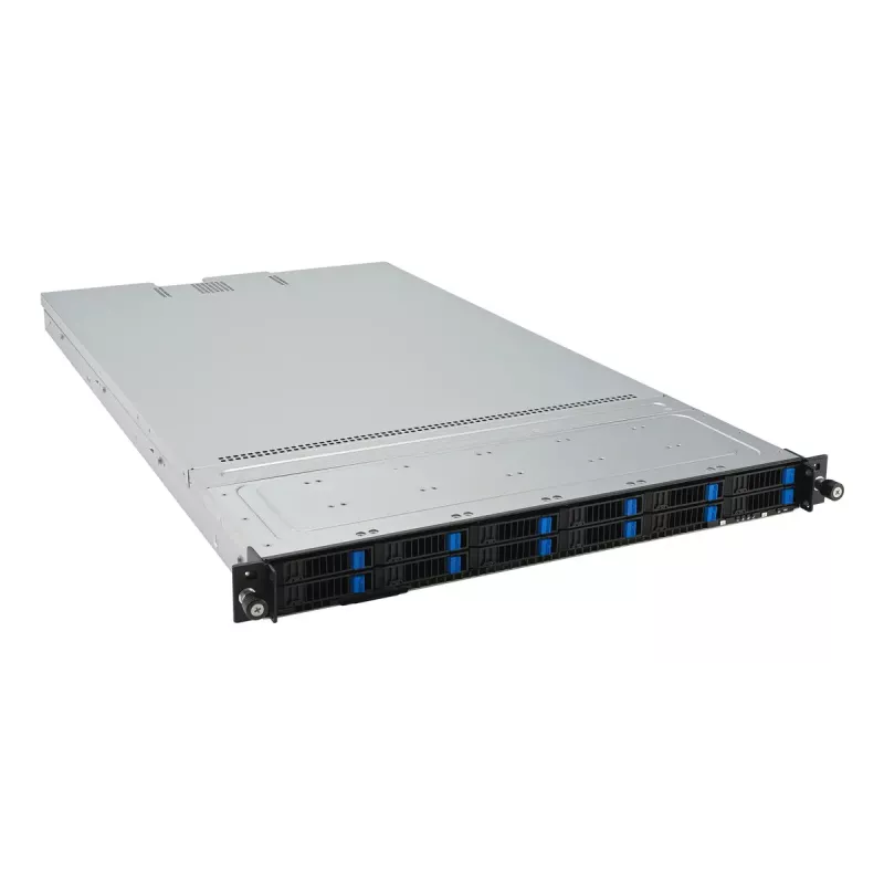 Servidor Rack (1U) ASUS RS501A‑E12‑RS12U — LGA 6096, DDR5 até 3 TB, 24 DIMM, 1600W