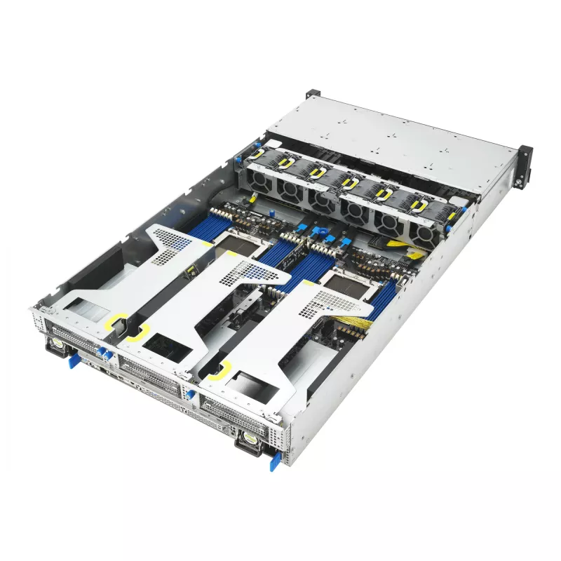 ASUS RS720A-E13-RS8G Socket SP5 Rack (2U) preto, prateado
