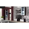 Conjunto de prateleiras de parede flutuantes Cama Meble SOHO 1250×200×200 mm, aglomerado de partículas, preto mate (duas prateleiras)
