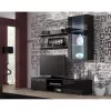 Conjunto de prateleiras de parede flutuantes Cama Meble SOHO 1250×200×200 mm, aglomerado de partículas, preto mate (duas prateleiras)