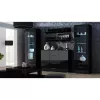 Conjunto de prateleiras de parede flutuantes Cama Meble SOHO 1250×200×200 mm, aglomerado de partículas, preto mate (duas prateleiras)