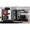 Conjunto de prateleiras de parede flutuantes Cama Meble SOHO 1250×200×200 mm, aglomerado de partículas, preto mate (duas prateleiras)