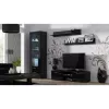 Conjunto de prateleiras de parede flutuantes Cama Meble SOHO 1250×200×200 mm, aglomerado de partículas, preto mate (duas prateleiras)