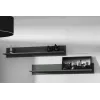 Conjunto de prateleiras de parede flutuantes Cama Meble SOHO 1250×200×200 mm, aglomerado de partículas, preto mate (duas prateleiras)