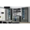 Conjunto de prateleiras de parede flutuantes Cama Meble SOHO, 2 prateleiras, 1250×200×200 mm, aglomerado de partículas, cinzento mate